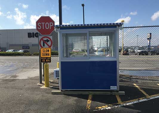 Prefab parking attendant booths for parking lot