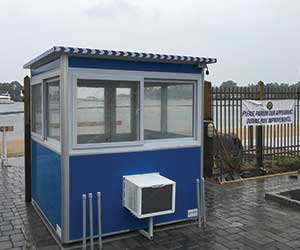 Guard shack with built in A/C unit