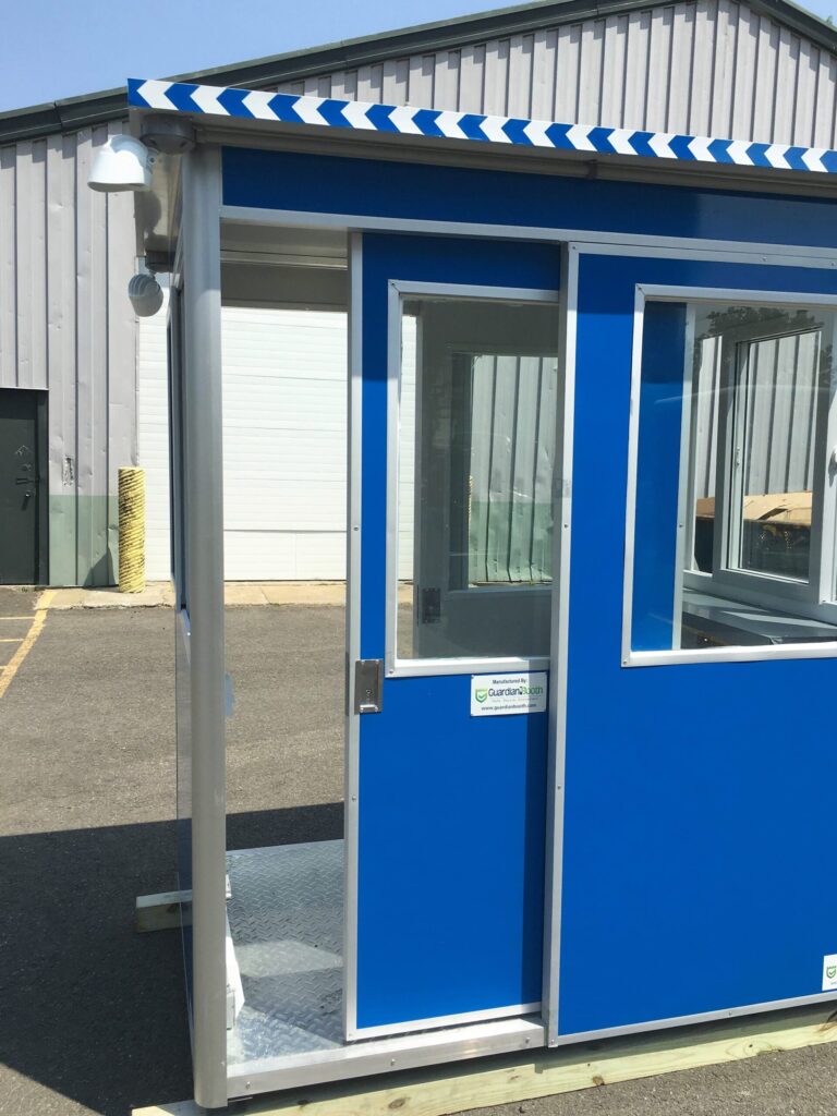 4x6 Entrance Gate Booth in Portland, OR with Sliding door, Outside Spotlights, Panel Box, and Built-in Ac
