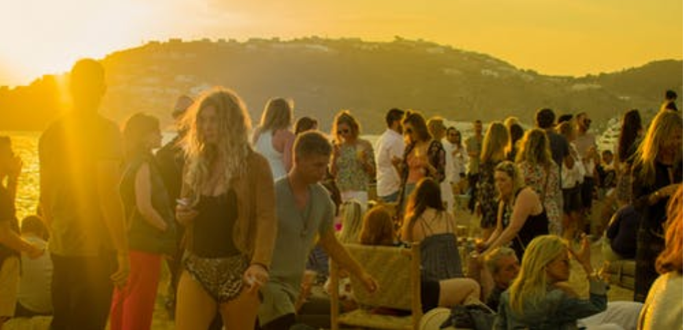 Crowd at a waterfront festival