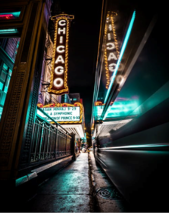 A box office at a Chicago theater