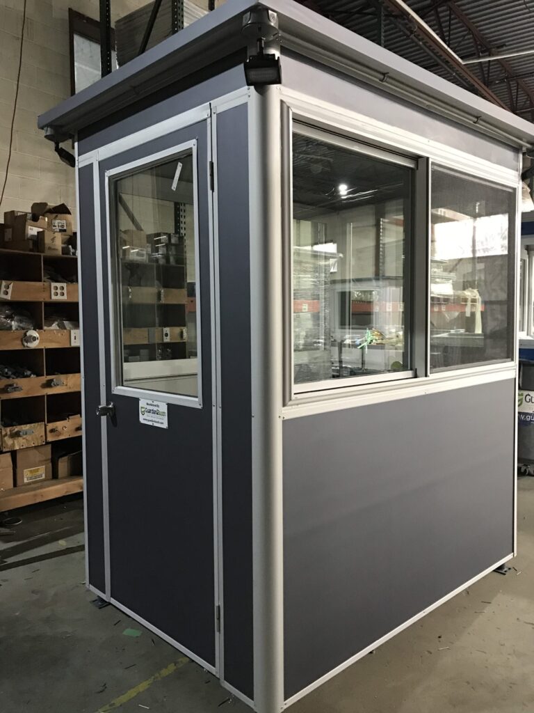 4x6 Booth with Add-On Features Custom Exterior Color,  Window Screens and Outside Spotlights