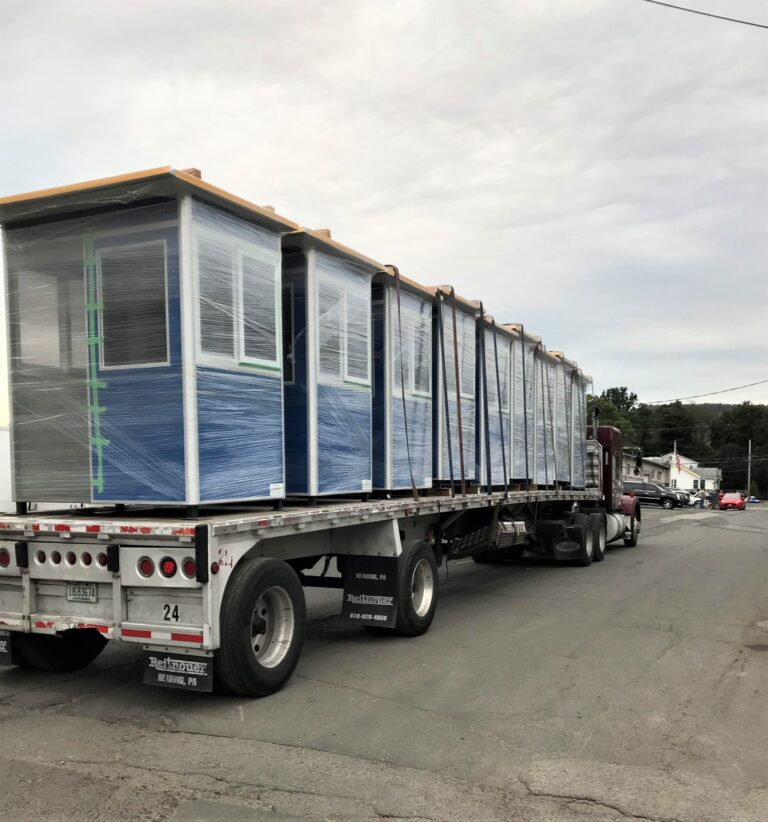 4x6 Booths Ready for Delivery in Ft Lauderdale, FL with Sliding Door, Sliding Windows, and Anchoring Brackets