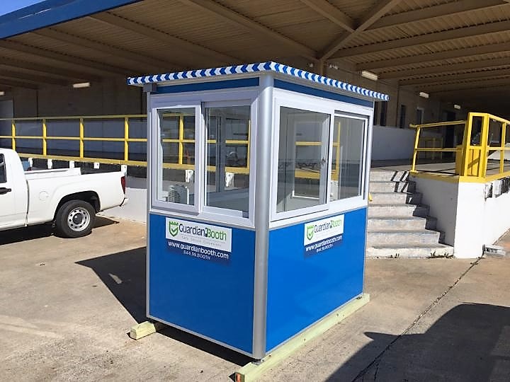 4x6  Parking Booth in Greenville SC with Sliding Windows, Swing Door, Built-in AC, and Baseboard Heaters