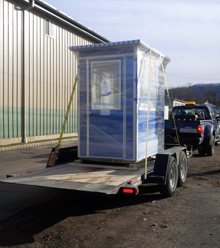 4x6 Security Guard Booth ready for Delivery in Washington, DC with Swing Door