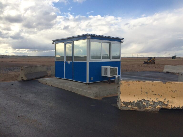 8x10 Security Guard Booth in Sandston, VA with Built-in AC, Breaker Panel Box,  and Ethernet Port and Phone Line