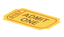 An admit one ticket