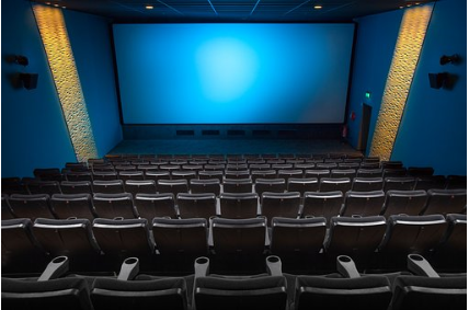 The inside of a movie theater