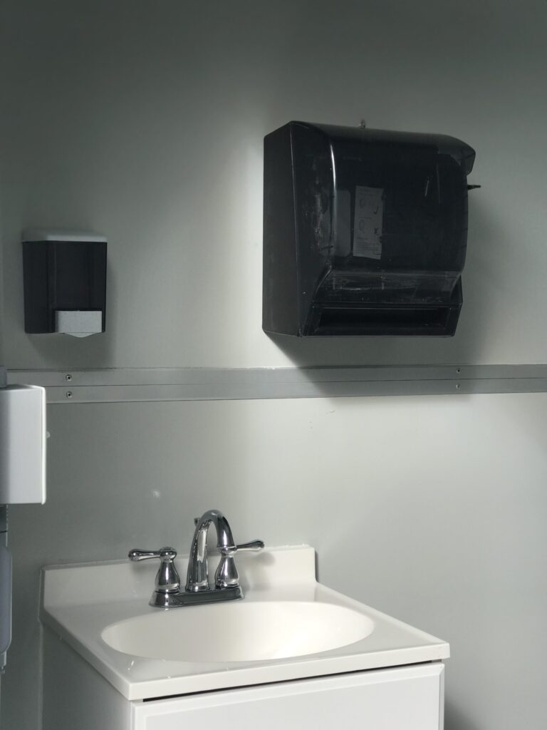 Sink and Soap and Paper Towel Dispenser, 6x8 Airport Security Booth in Carolina, PR 1
