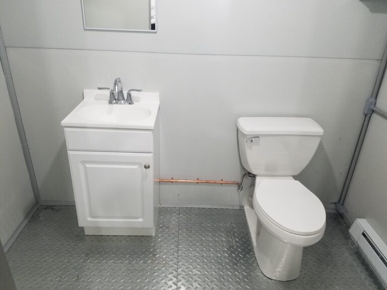 Sink and Toilet, 8x12 General Security Guard Booth in Boston, MA