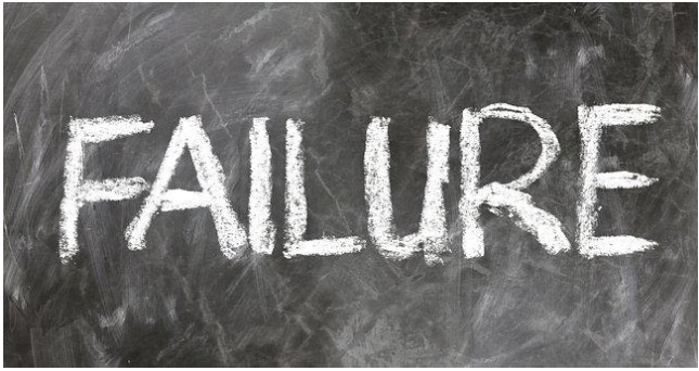 The word Failure on a chalkboard