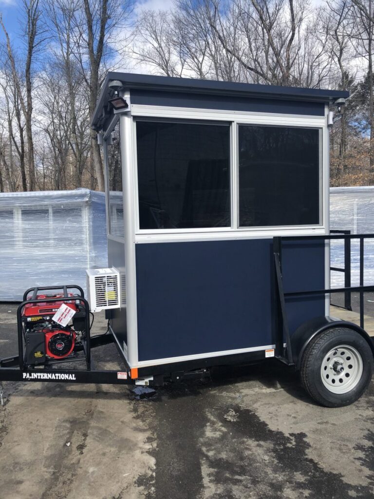 4x6 Trailer Booth in Newark, NJ with Tinted Windows, Outside LED Spotlights and Generator
