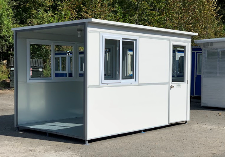 White modular office booth