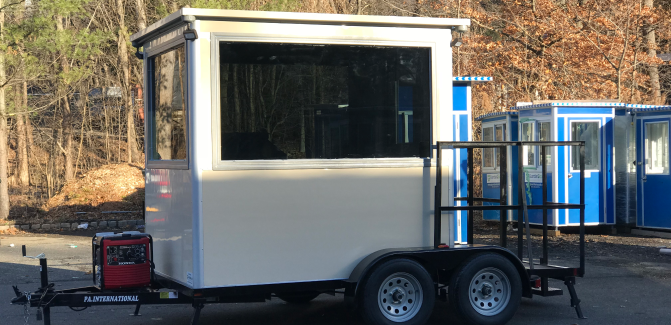 6x8 Trailer Booth in Fort Smith, AR with Generator and Level- 3 Bullet Resistant Tinted Glass and Custom Color 1