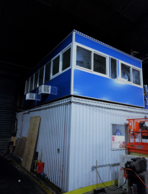 raised prefabricated warehouse office