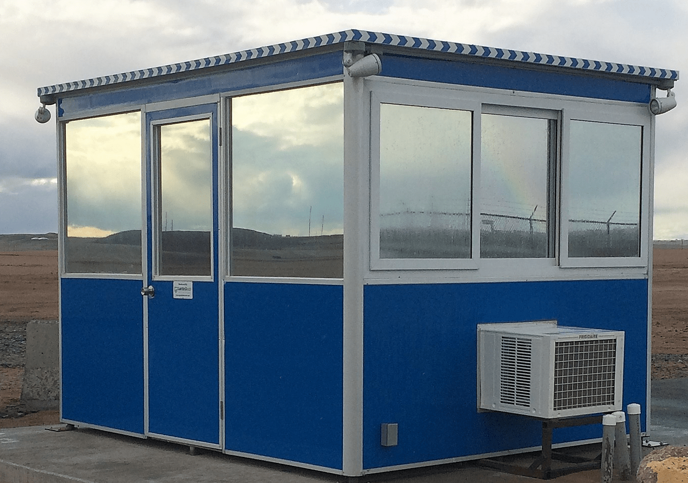 8x10 Security Guard Booth in Sandston, VA with Air Conditioner, Breaker Panel Box, and Ethernet Port and Phone Line