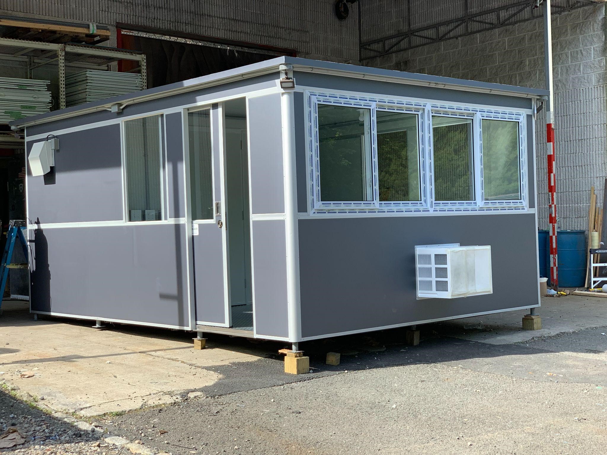custom size office booth with air conditioning and restroom