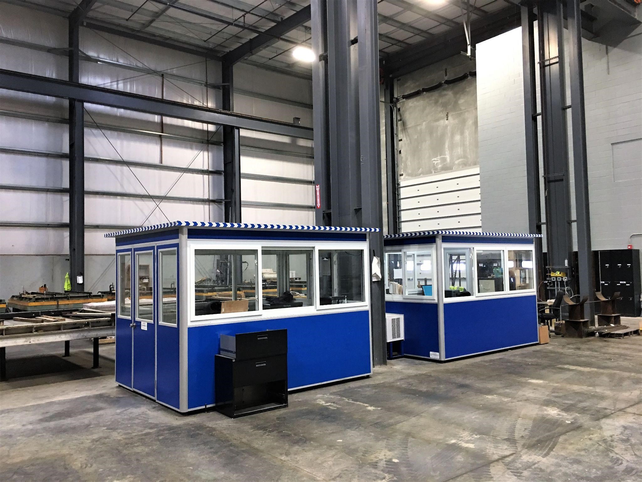 two 8x10 booth offices in warehouse