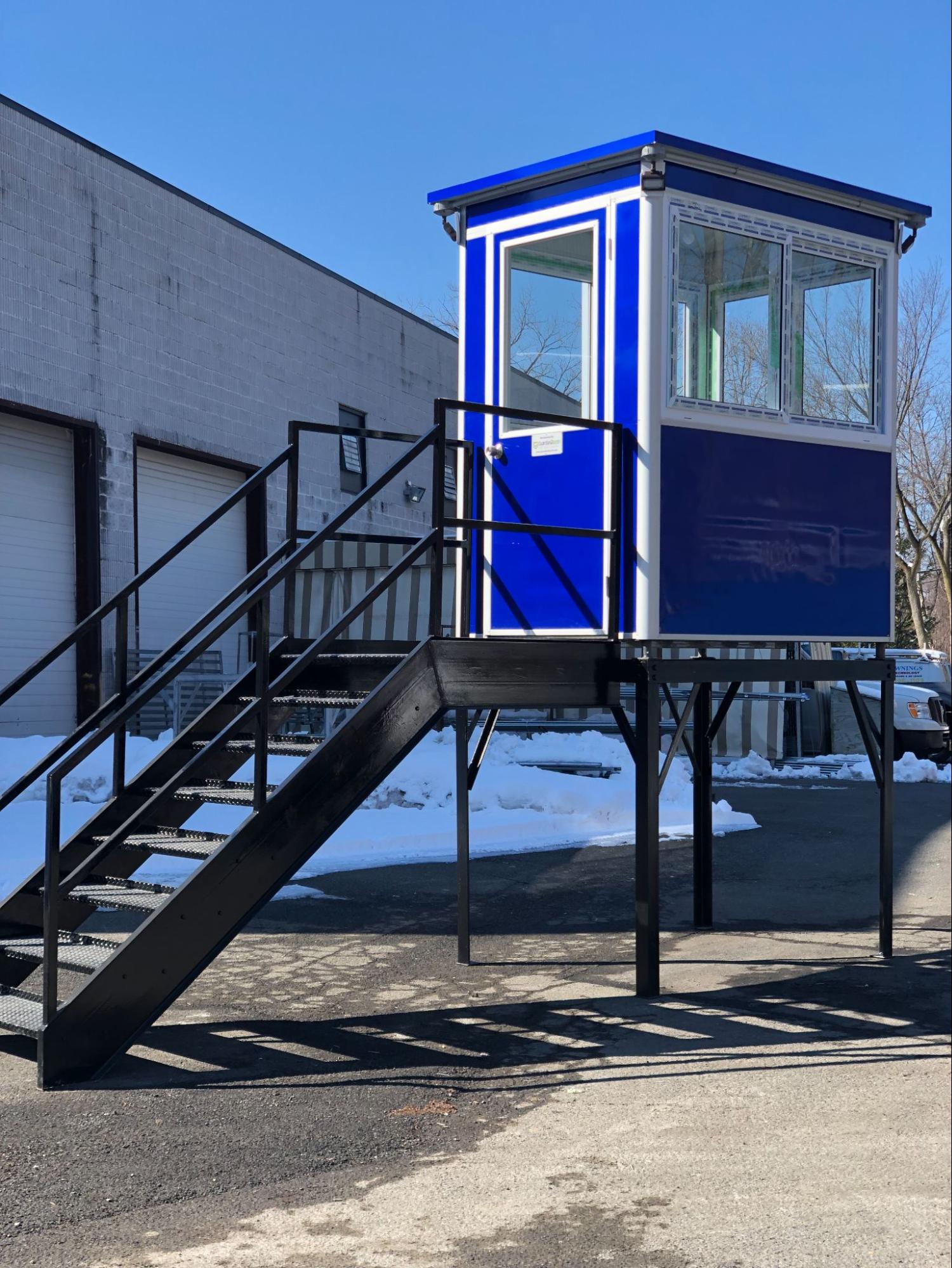 blue mezzanine office