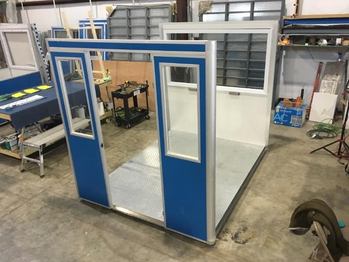 construction of equipment enclosure booth