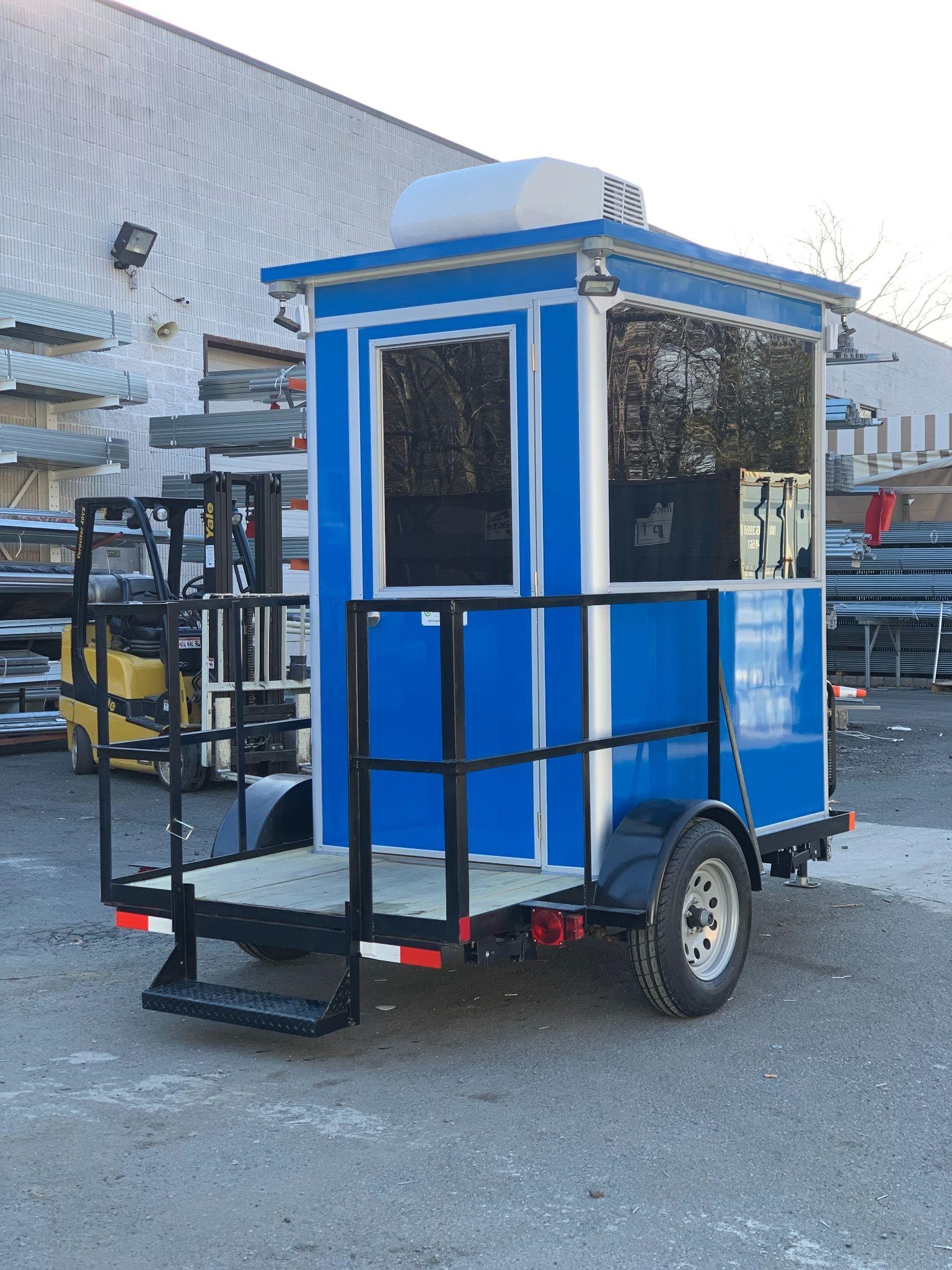portable booth on trailer