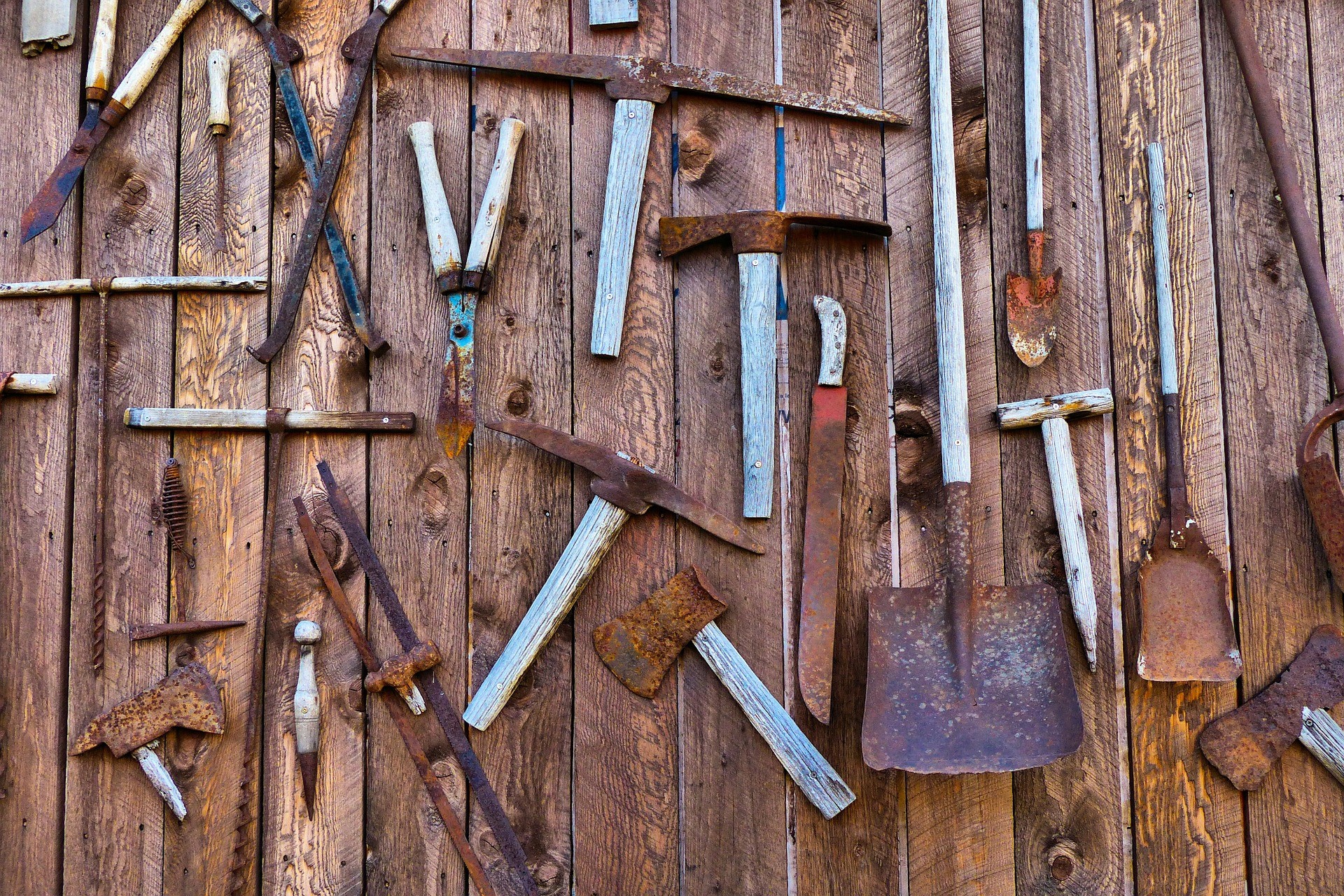 rusty outdoor tools