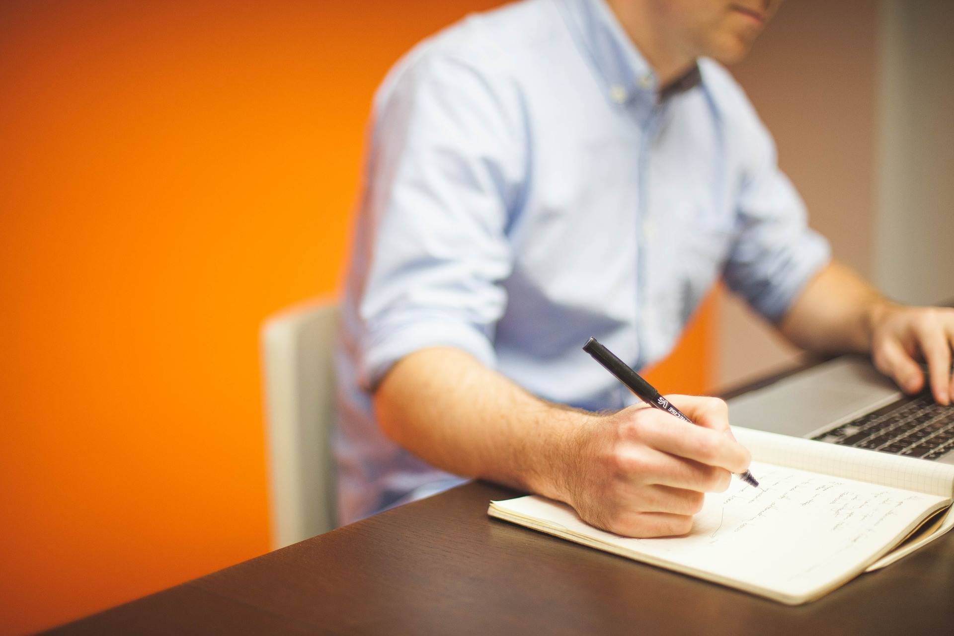 person working at desk