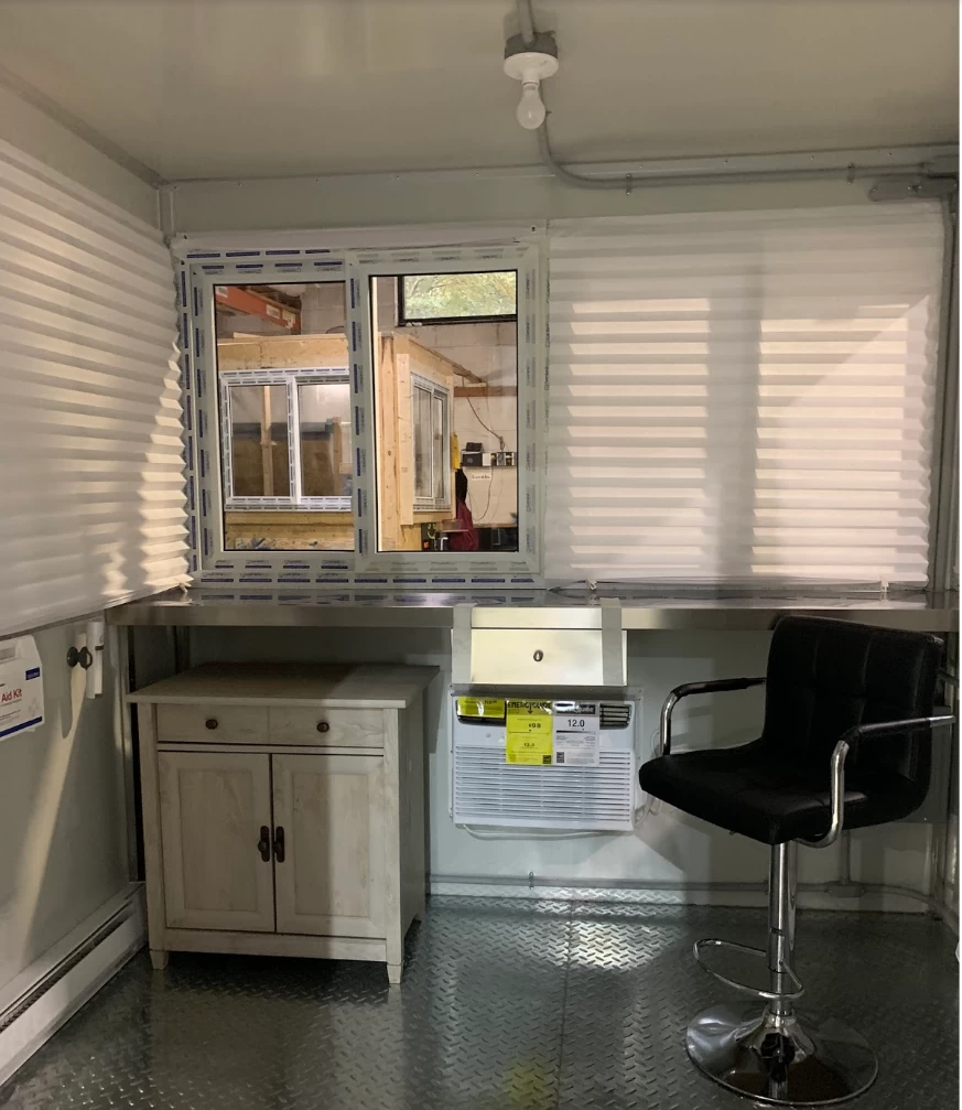 Interior of guard booth