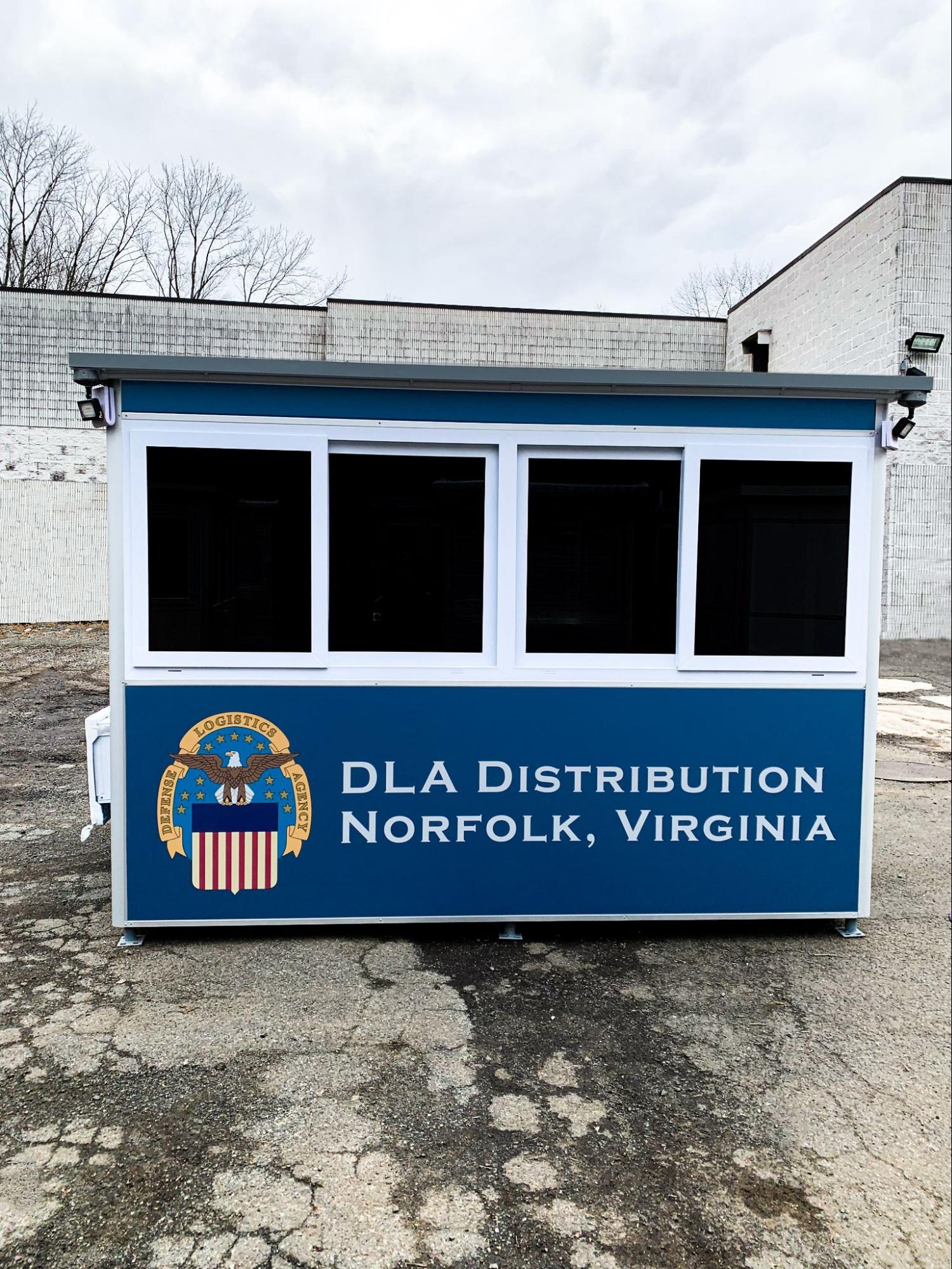 Parking booth for DLA Distribution in Norfolk, VA