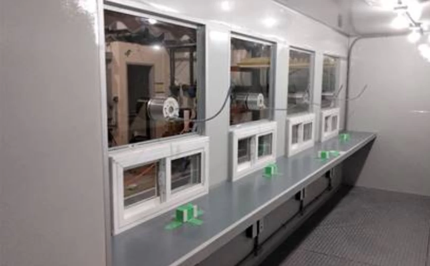 Secure glass customer ticket booth windows 