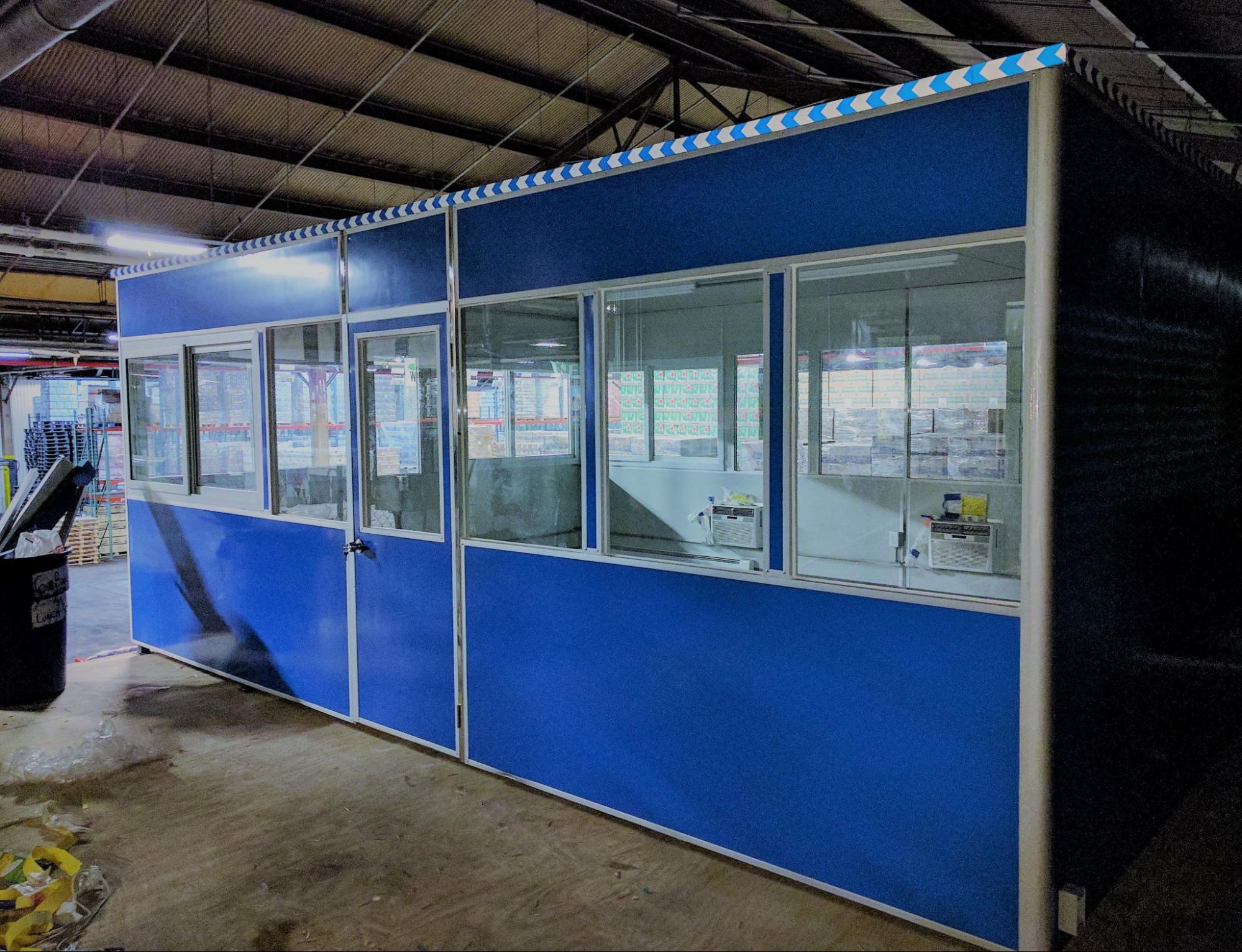 customized prefabricated booth for warehouse CTPAT compliance