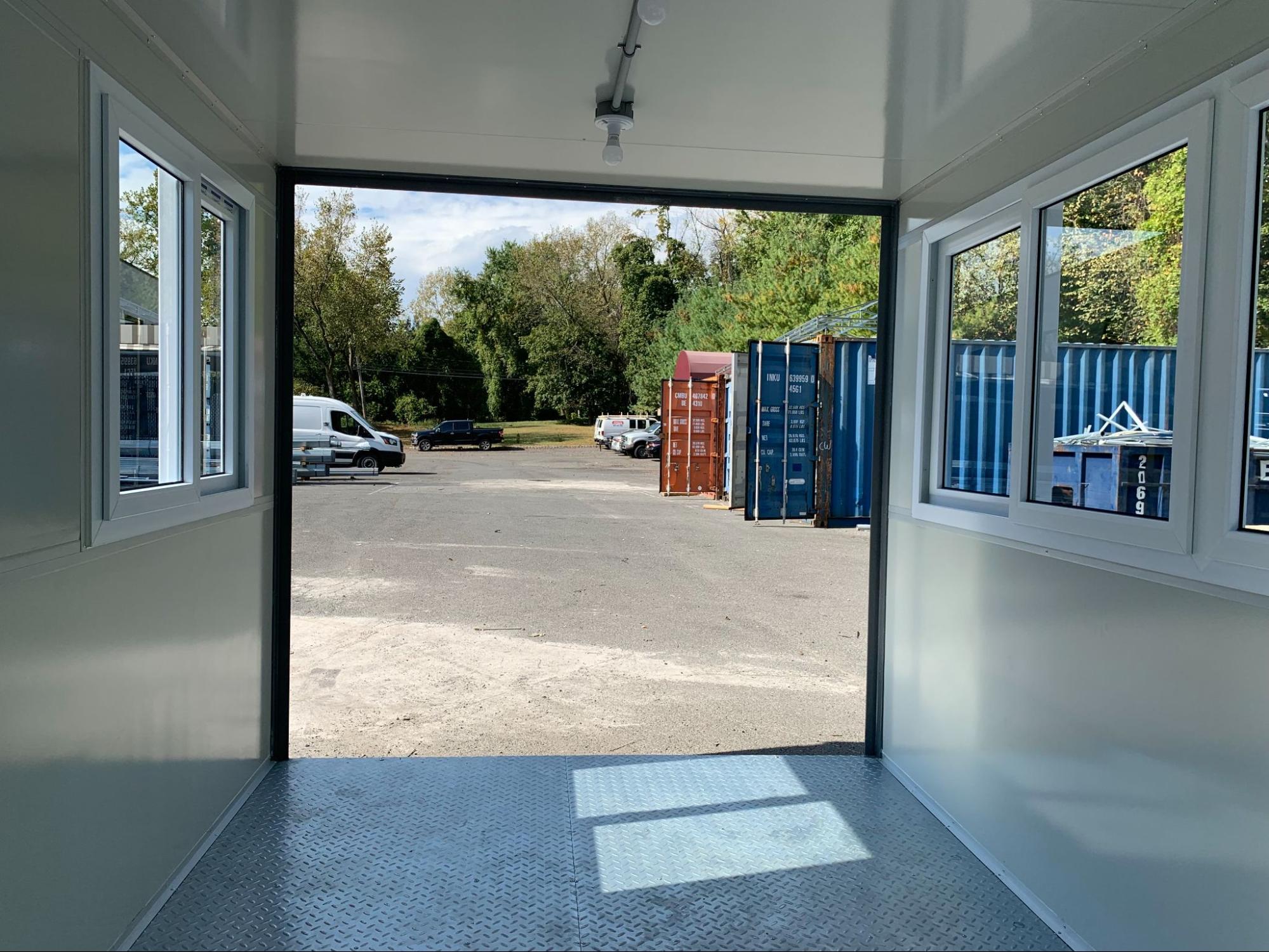 modular booth for construction equipment storage