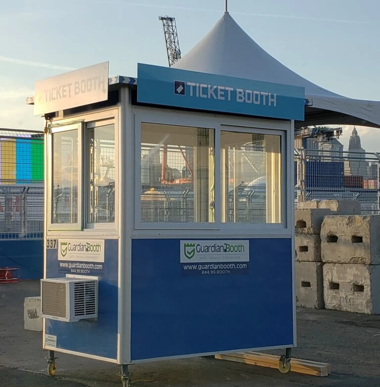 Guardian Booth's ticket booth in use at outdoor event