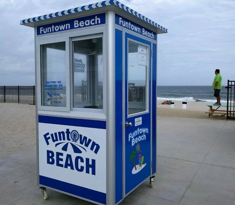 weatherproof ticket booth Funtown Beach