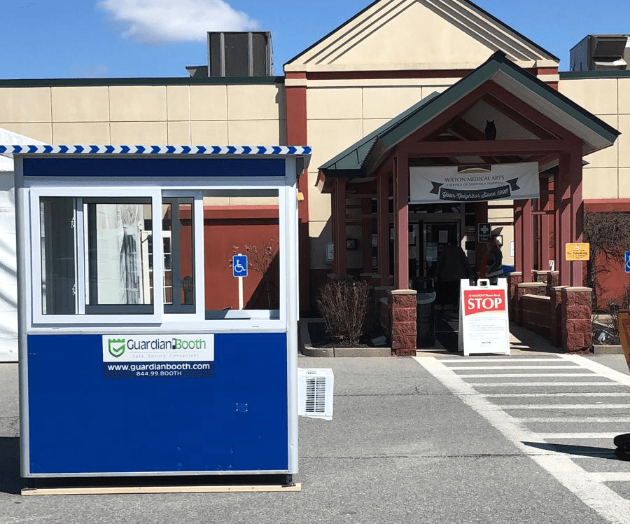 hospital security booth for safety checkpoint